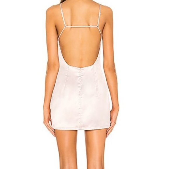 Superdown NWT Nicole V-Neck Mini Slip Dress in Blush Pink Nude Womens Size M - Picture 5 of 9